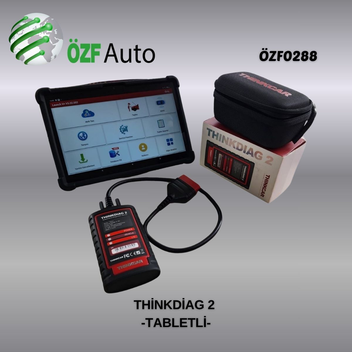 ÖZF0288 LAUNCH THİNKDİAG2 KAFA TABLETLİ 8GB RAM 128GB SAMSUNG ARIZA TESPİT CİHAZI 1 YIL ONLİNE GÜNCELLEME DAHİL.